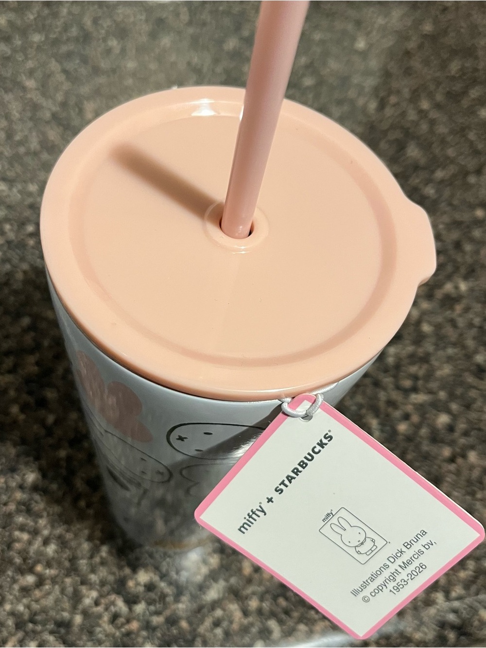 Starbucks x Miffy Pastel Pink Lid and Bunny Print Tumbler - Picture 5 of 10